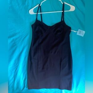 Black Balconette Bodycon Dress